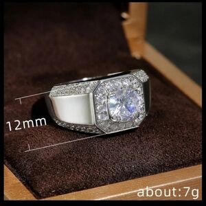 Men AAA Zircon Ring
